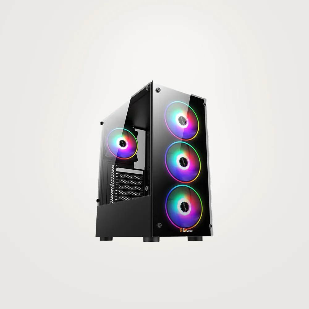 PC Power PP-GS2404 BK Crystal Glass Desktop Gaming Casing – PC Power ...