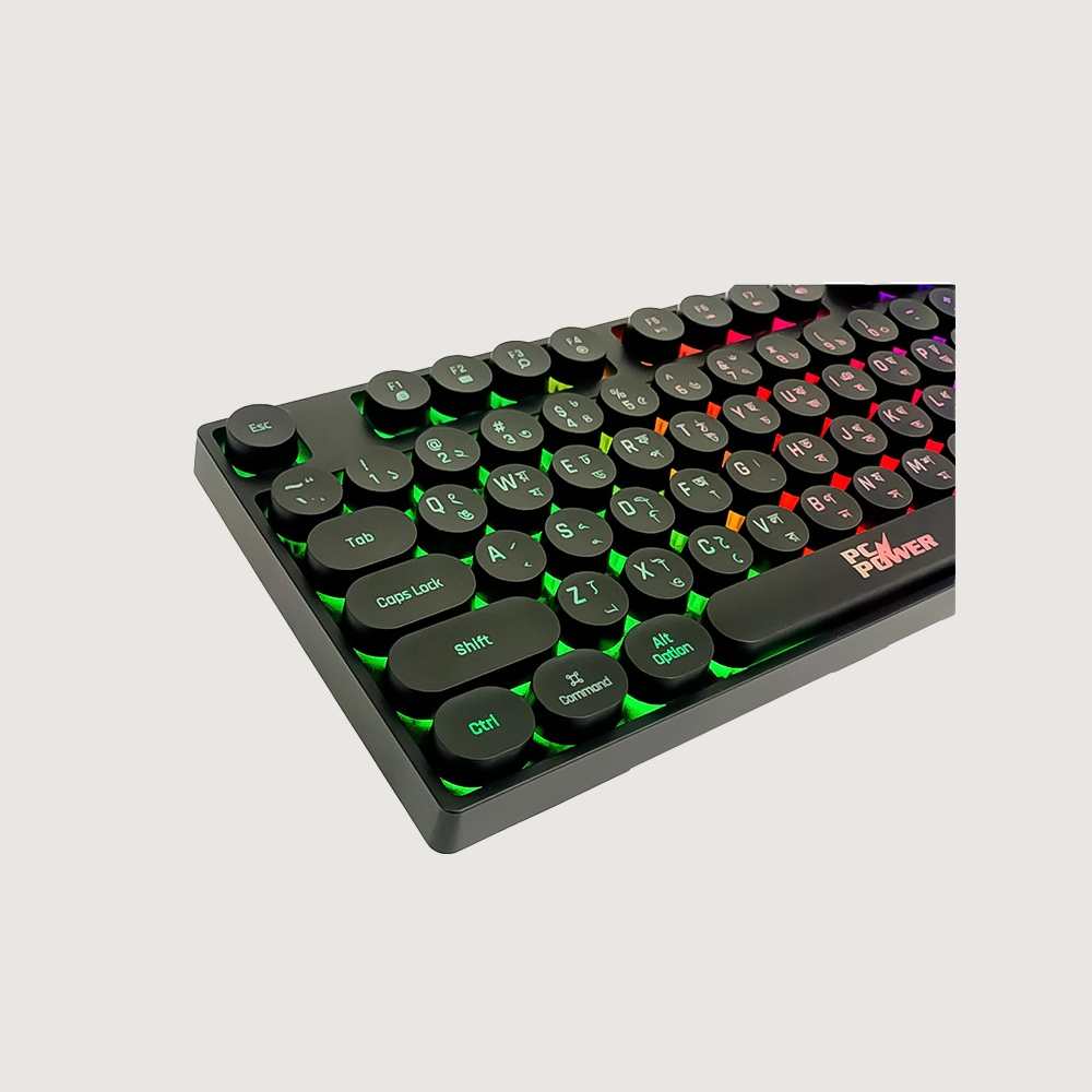 PC POWER K87 Black Retro Punk Suspension Keyboard – PC Power